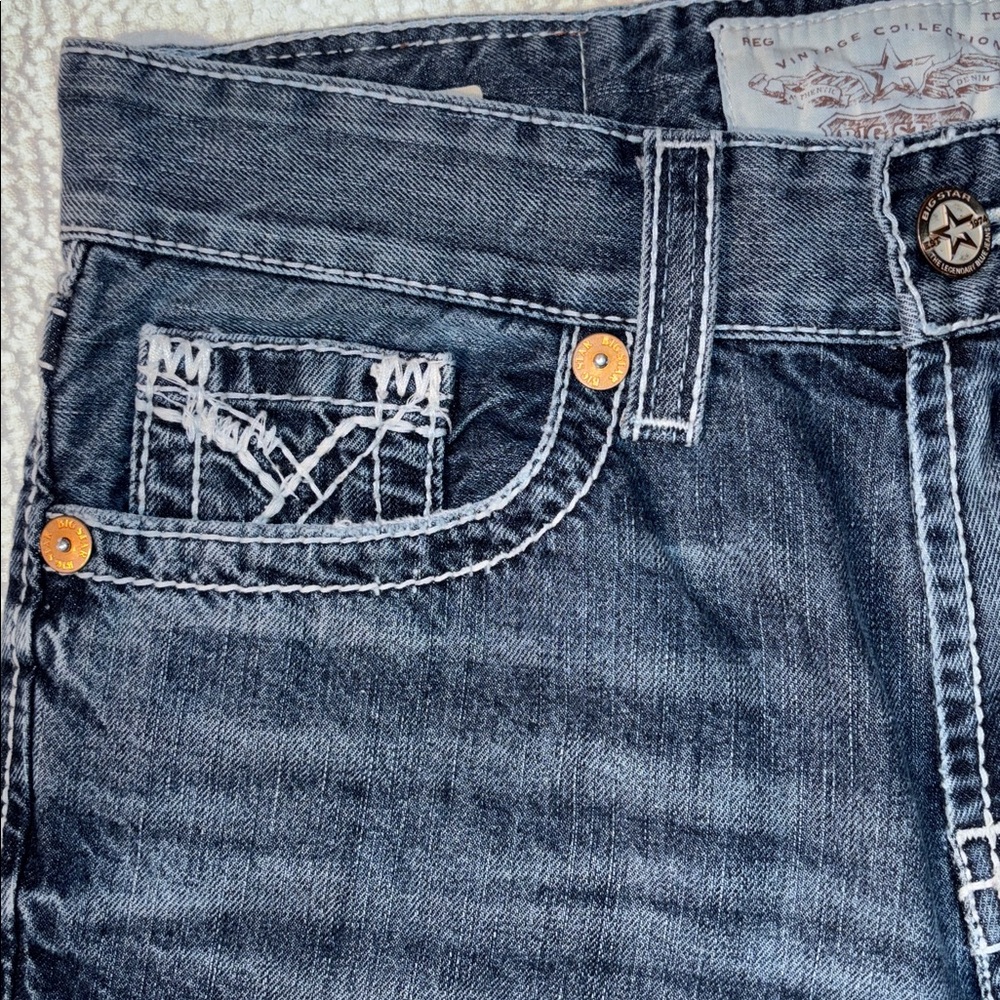 Buckle Big Star Union Vintage Collection Blue Jeans Leather Label, 30 Reg, EUC - Picture 11 of 16